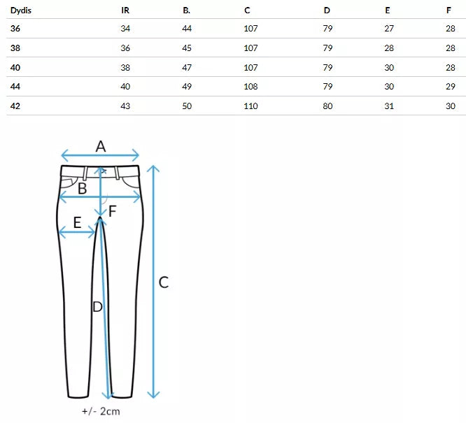 Sieviešu tumši brūnas džinsa bikses Active
