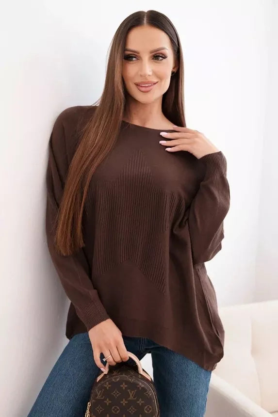 Sieviešu brūns džemperis Star