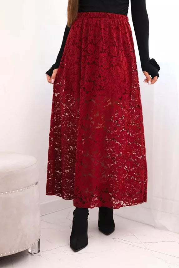 Sieviešu bordo svārki Silma