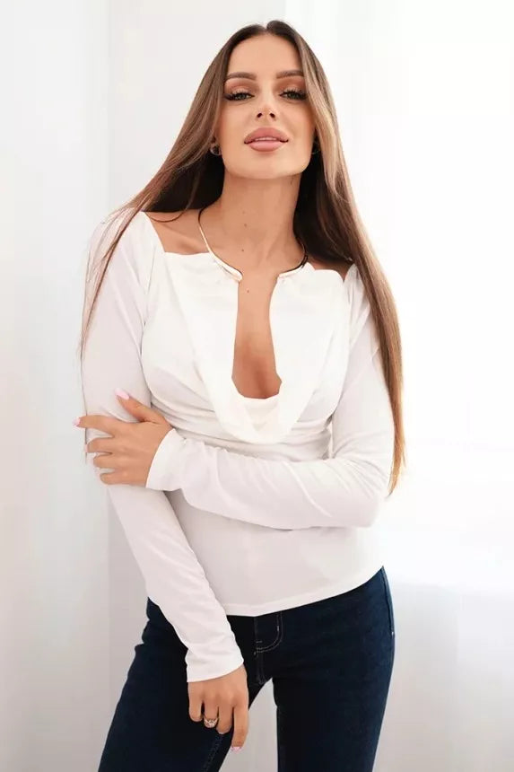 Sieviešu balta blūze