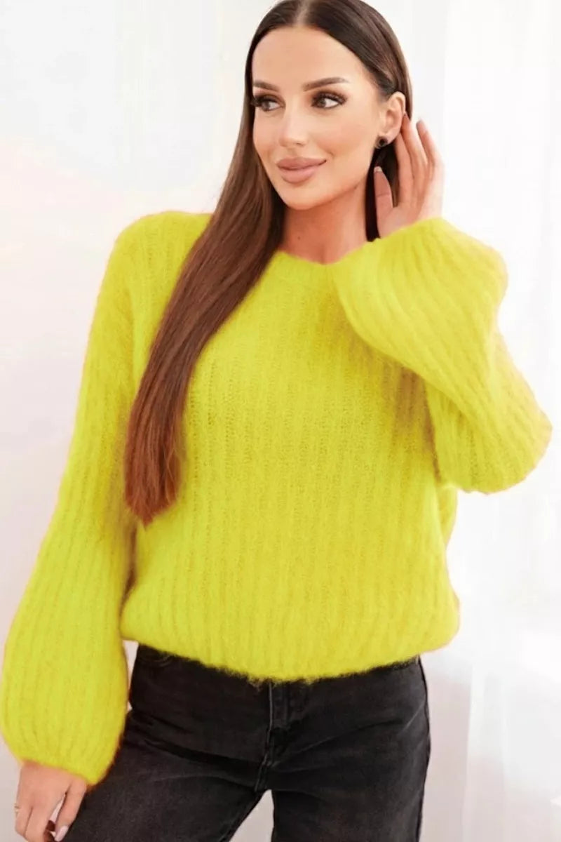 Moteriškas geltonas megztinis Bali