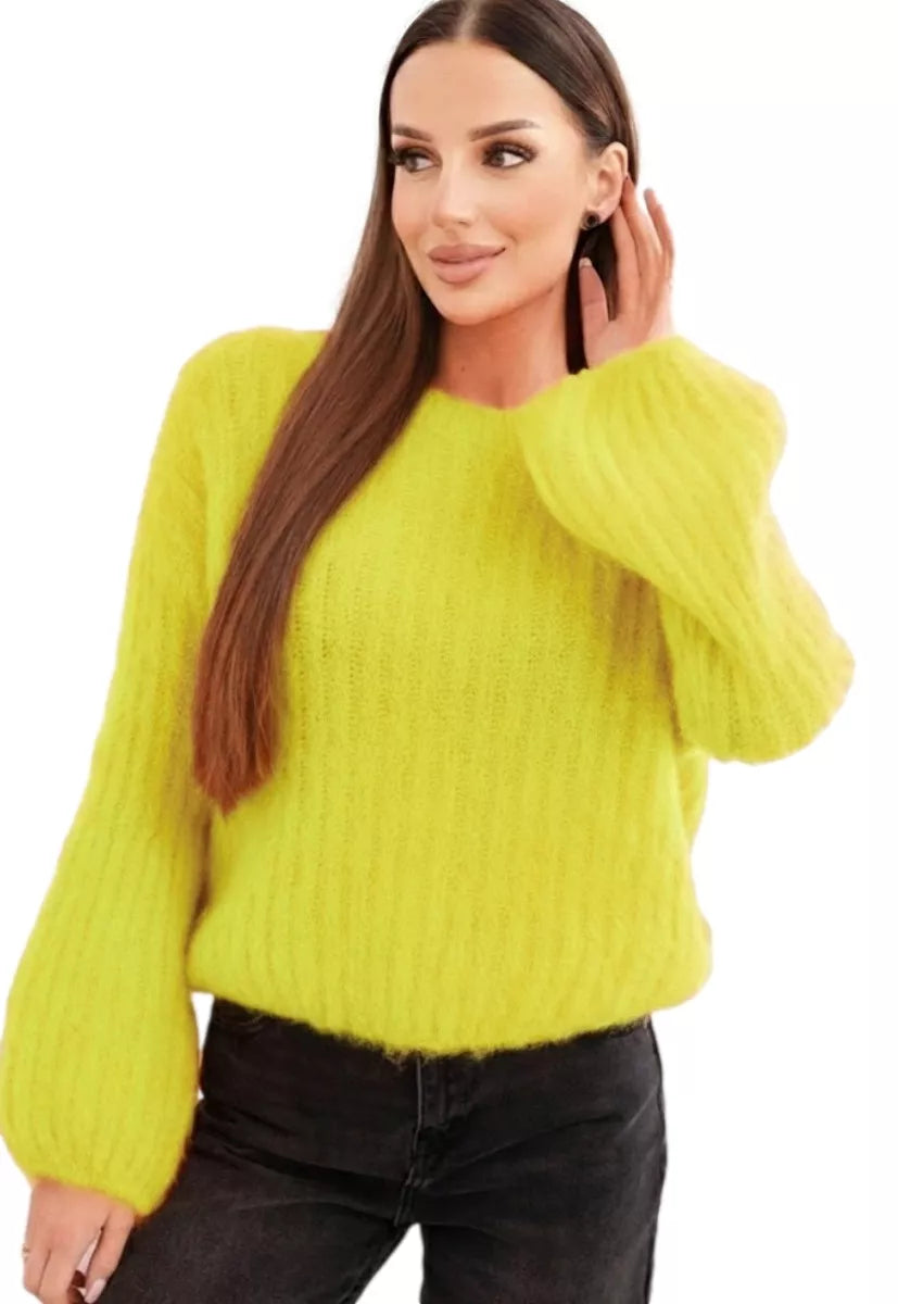 Moteriškas geltonas megztinis Bali