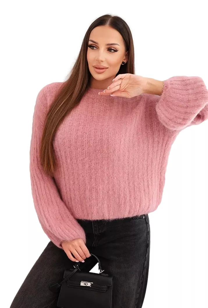 Moteriškas rožinis megztinis Bali