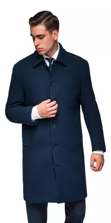 Vyriškas tamsiai mėlynas paltas Corpo