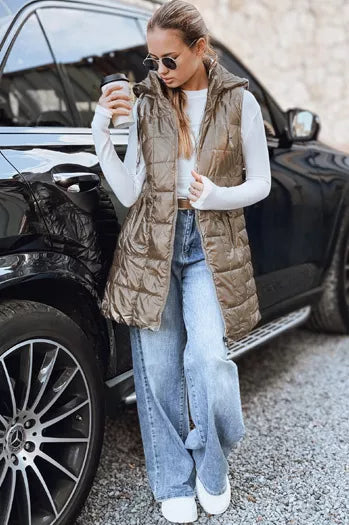 Sieviešu zelta krāsas veste Moon