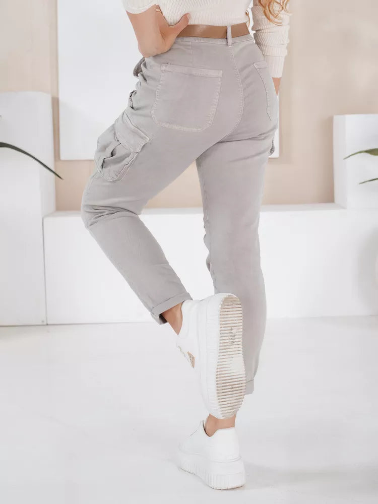 Sieviešu pelēkas kravas bikses 