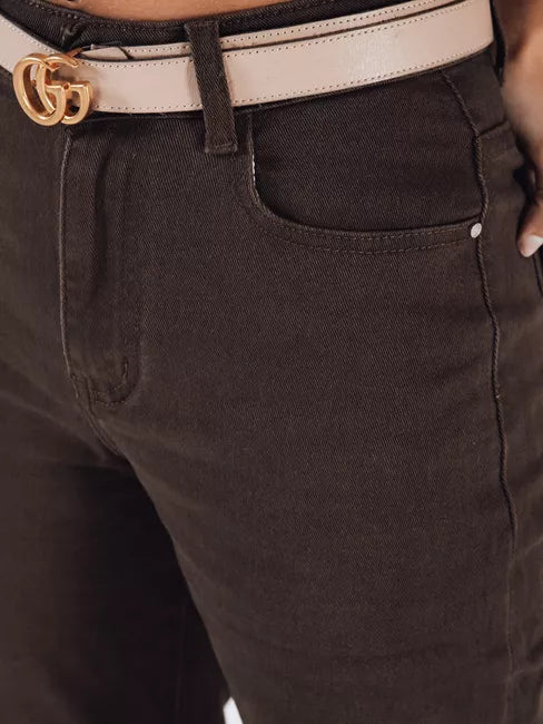 Sieviešu tumši brūnas džinsa bikses Active