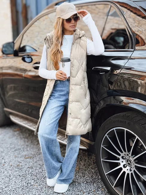 Sieviešu garā brūnā veste Lucy