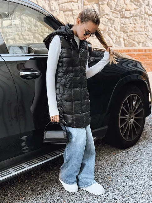 Sieviešu melna veste Moon