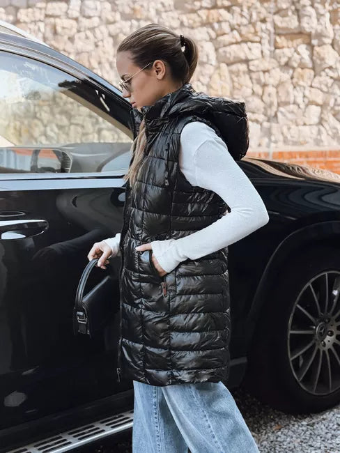 Sieviešu melna veste Moon