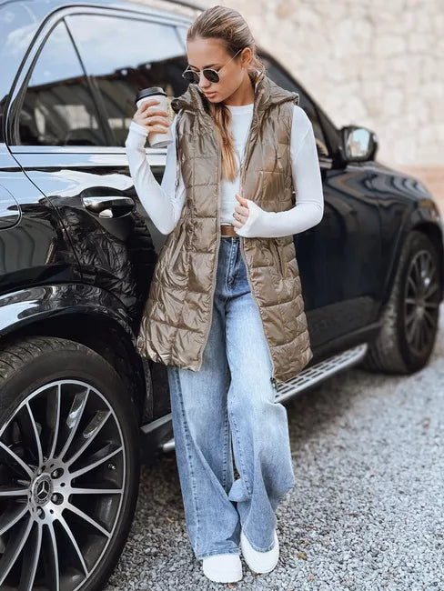 Sieviešu zelta krāsas veste Moon