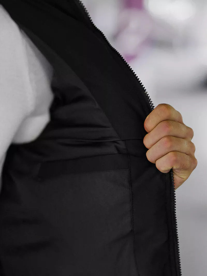 Vīriešu melna ziemas jaka Rock