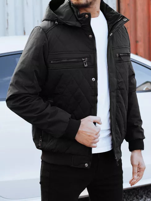 Vīriešu melna jaka Kuder