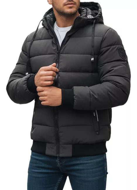 Vyriška tamsiai pilka žieminė striukė Jupiter