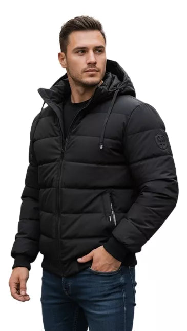 Vyriška juoda žieminė striukė Jupiter