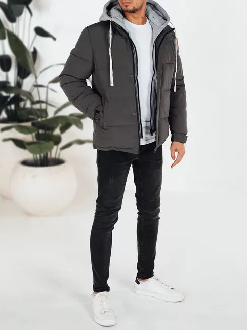 Vīriešu tumši pelēka ziemas jaka Blaze