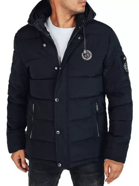 Vyriška tamsiai mėlyna žieminė striukė Ross