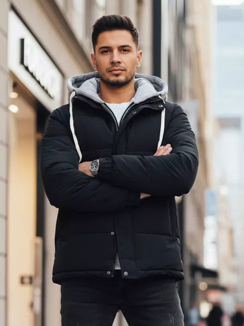 Vyriška tamsiai mėlyna žieminė striukė Blaze