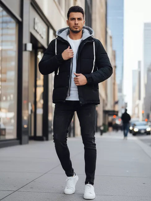 Vyriška tamsiai mėlyna žieminė striukė Blaze