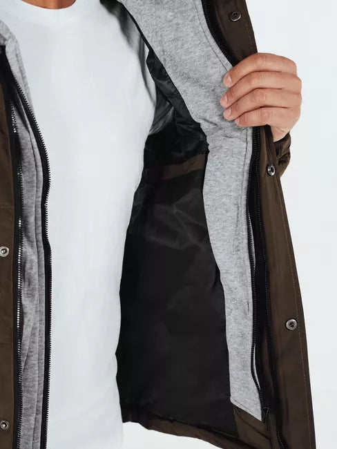 Vīriešu tumši brūna ziemas jaka Blaze