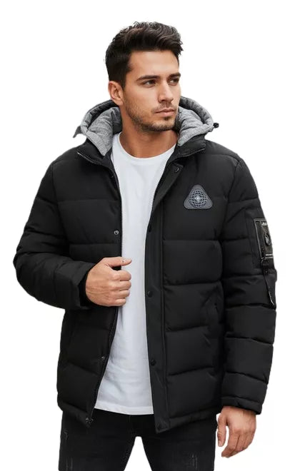 Vyriška juoda žieminė striukė Race