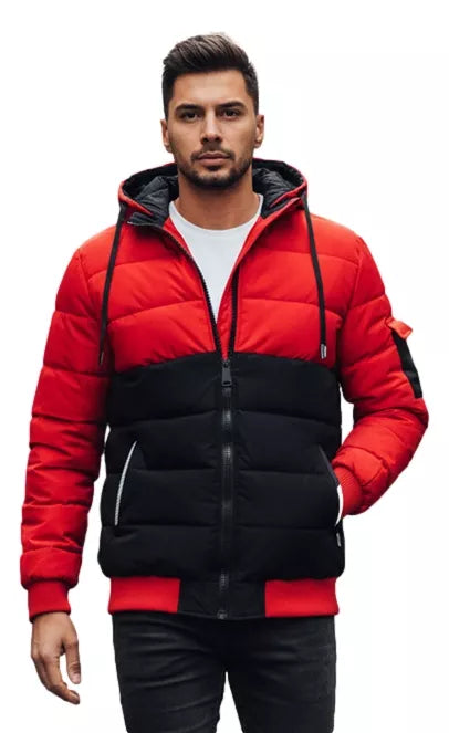 Vyriška raudona/juoda žieminė striukė Oscar