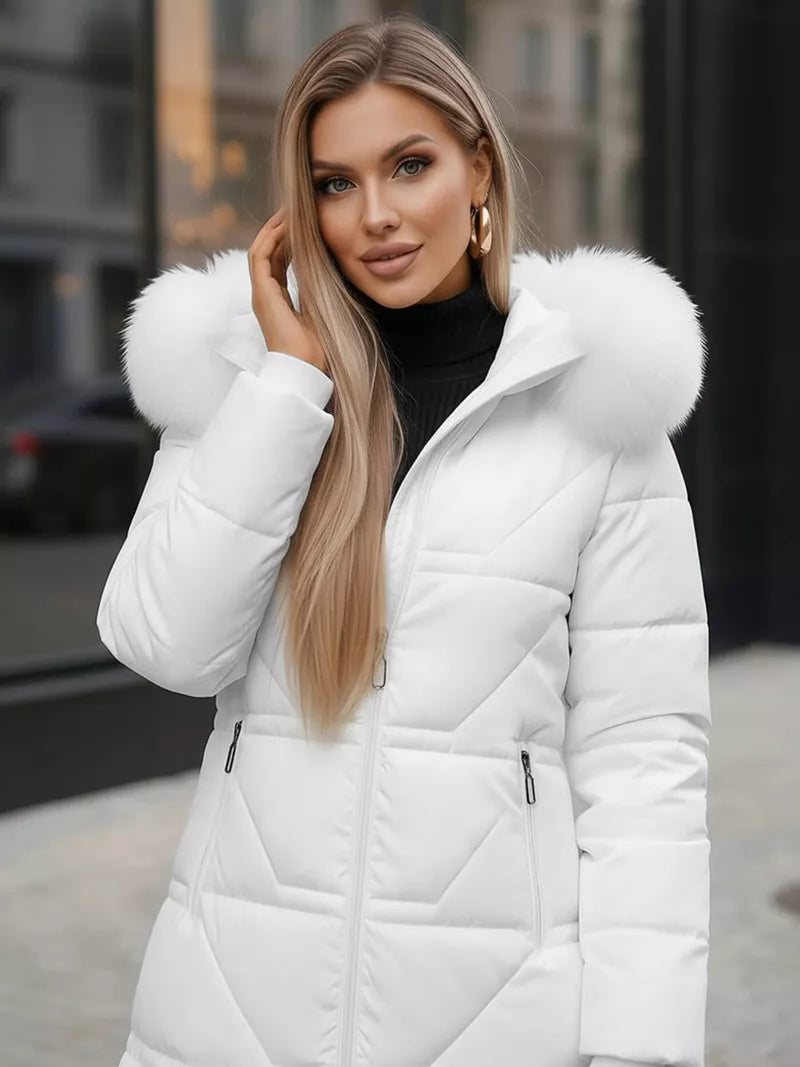 Sieviešu baltais mētelis Stel