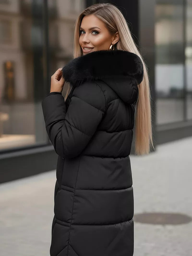 Sieviešu melns mētelis Stel