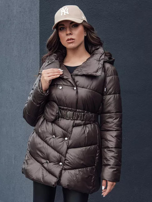 Moteriška tamsiai ruda striukė Bloom