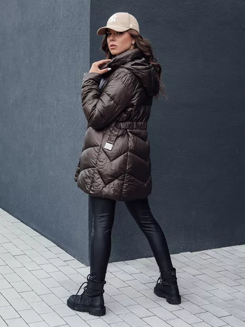 Moteriška tamsiai ruda striukė Bloom