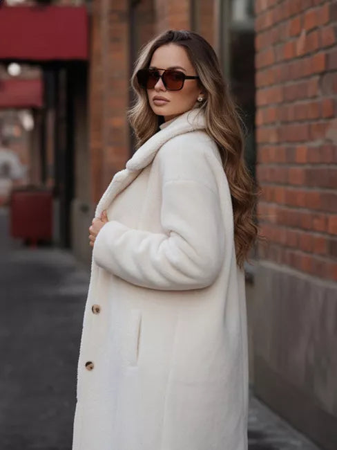 Sieviešu garš brūns ziemas mētelis Fabio