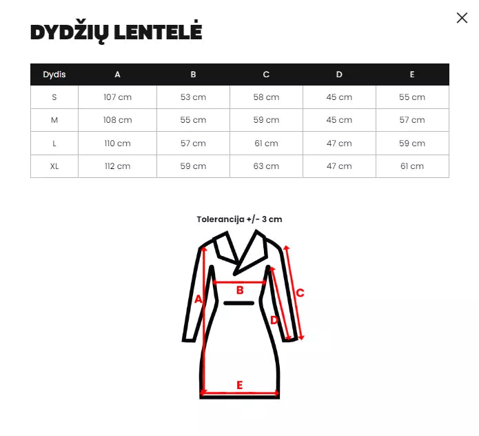 Sieviešu melna stepēta ziemas jaka Coco