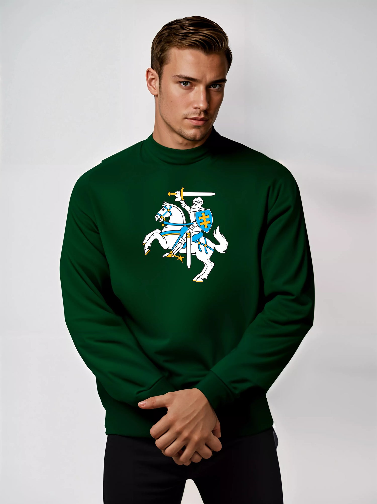 Vīriešu tumši zaļa kapučjaka Vytis