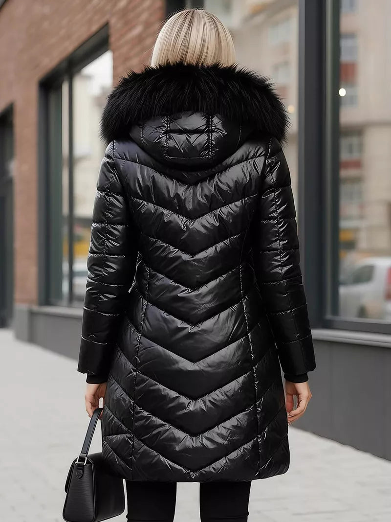 Melna ziemas sieviešu jaka Marisa