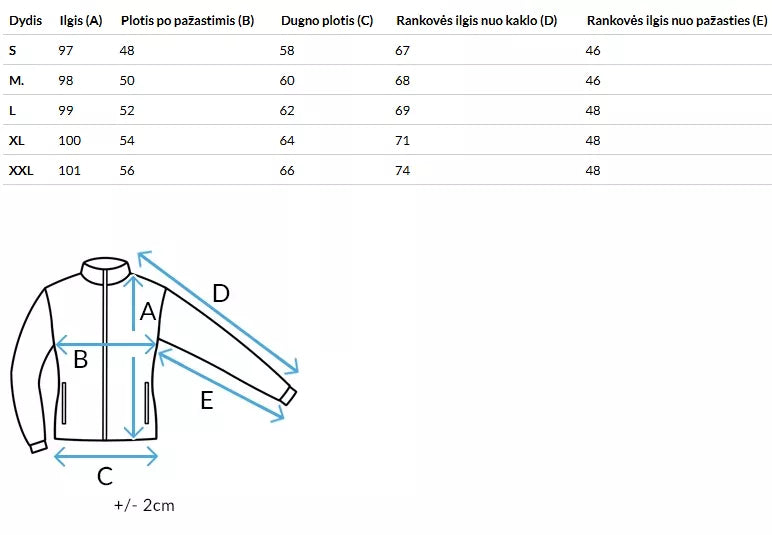 Tumši zila garā sieviešu jaka Juste