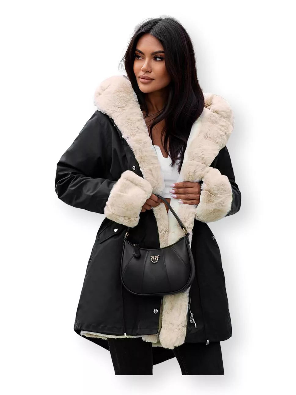 Melna sieviešu jaka Moly