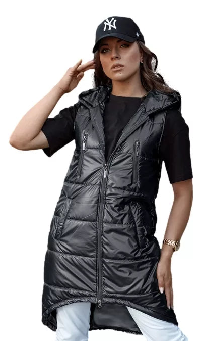 Sieviešu melna garā veste Meris 