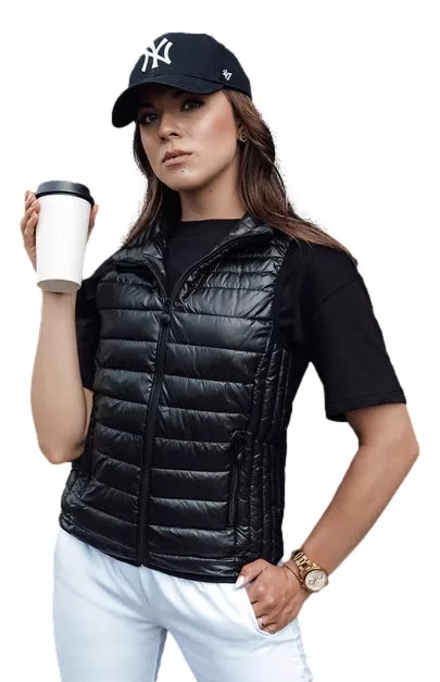 Sieviešu melna veste Stilīga