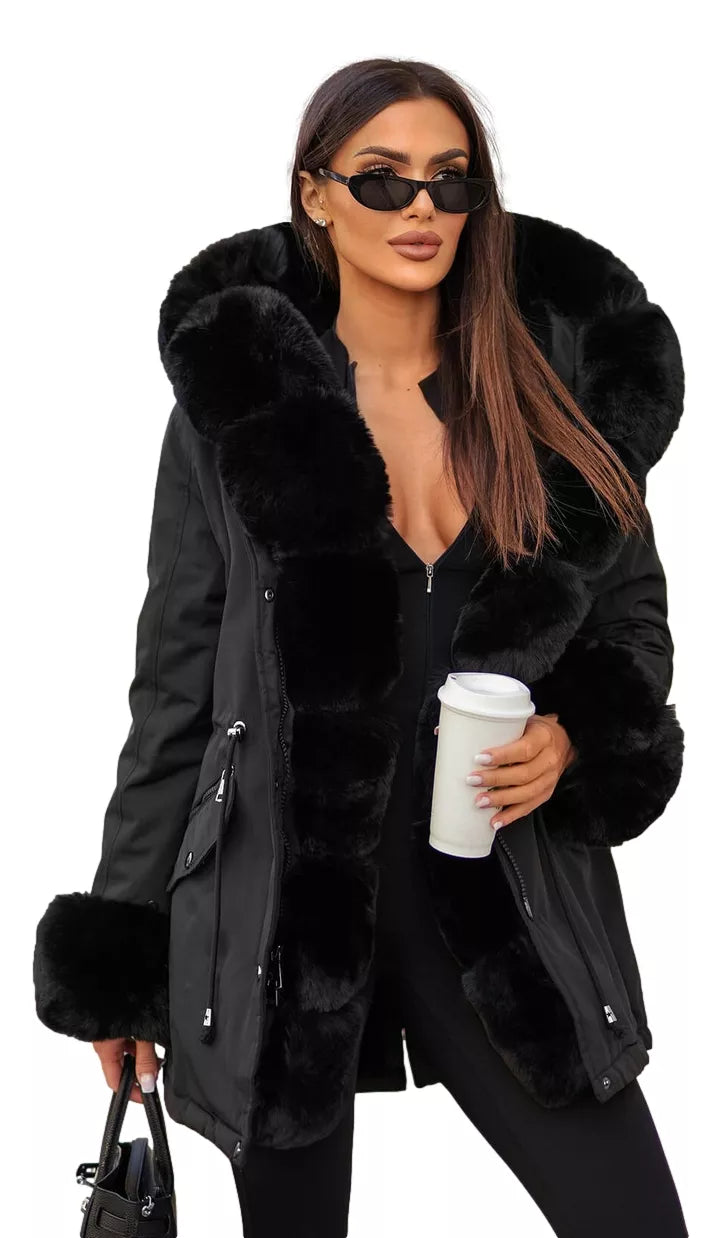 Sieviešu melna jaka Gibon