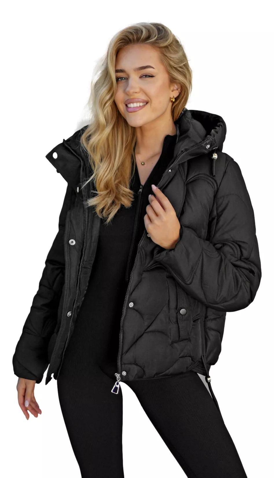 Sieviešu melna jaka Muna