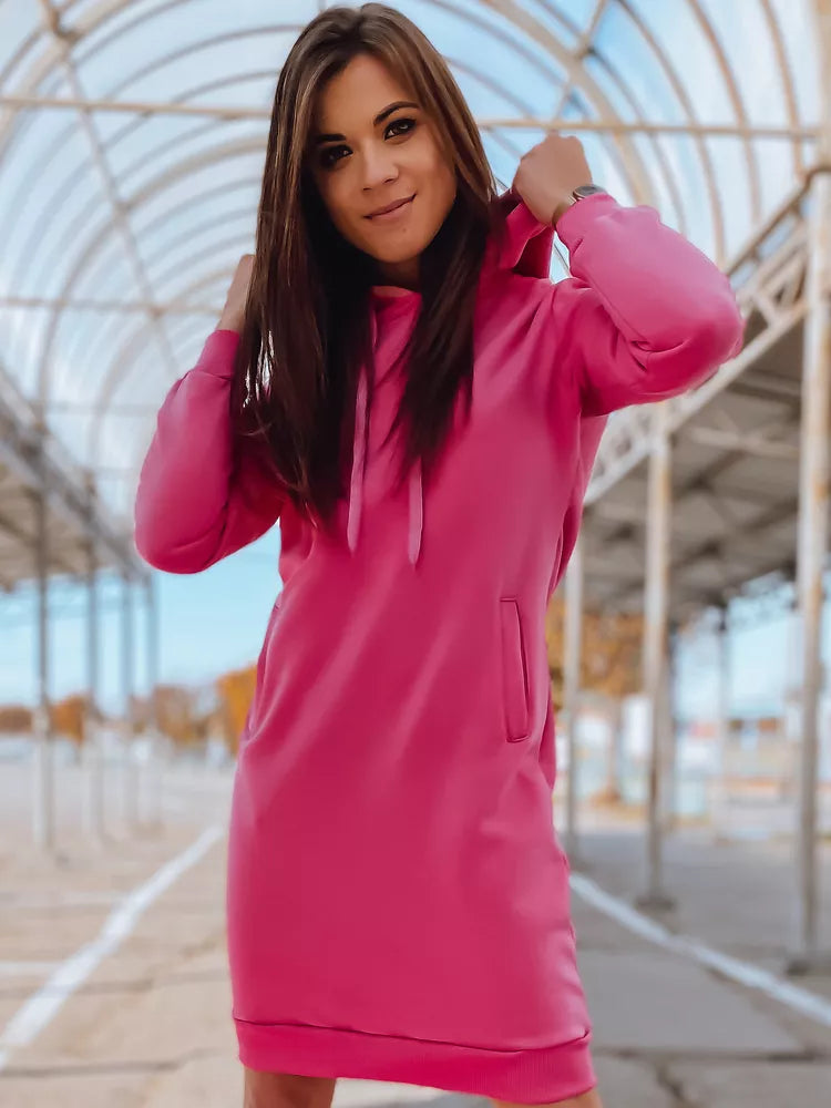 Sieviešu rozā kleita ar kapuci Margaret