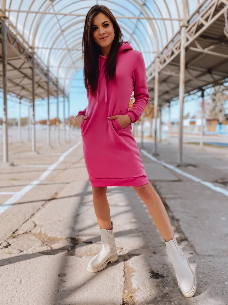 Sieviešu rozā kleita ar kapuci Margaret