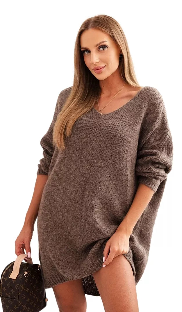 Sieviešu brūna kleita Calon