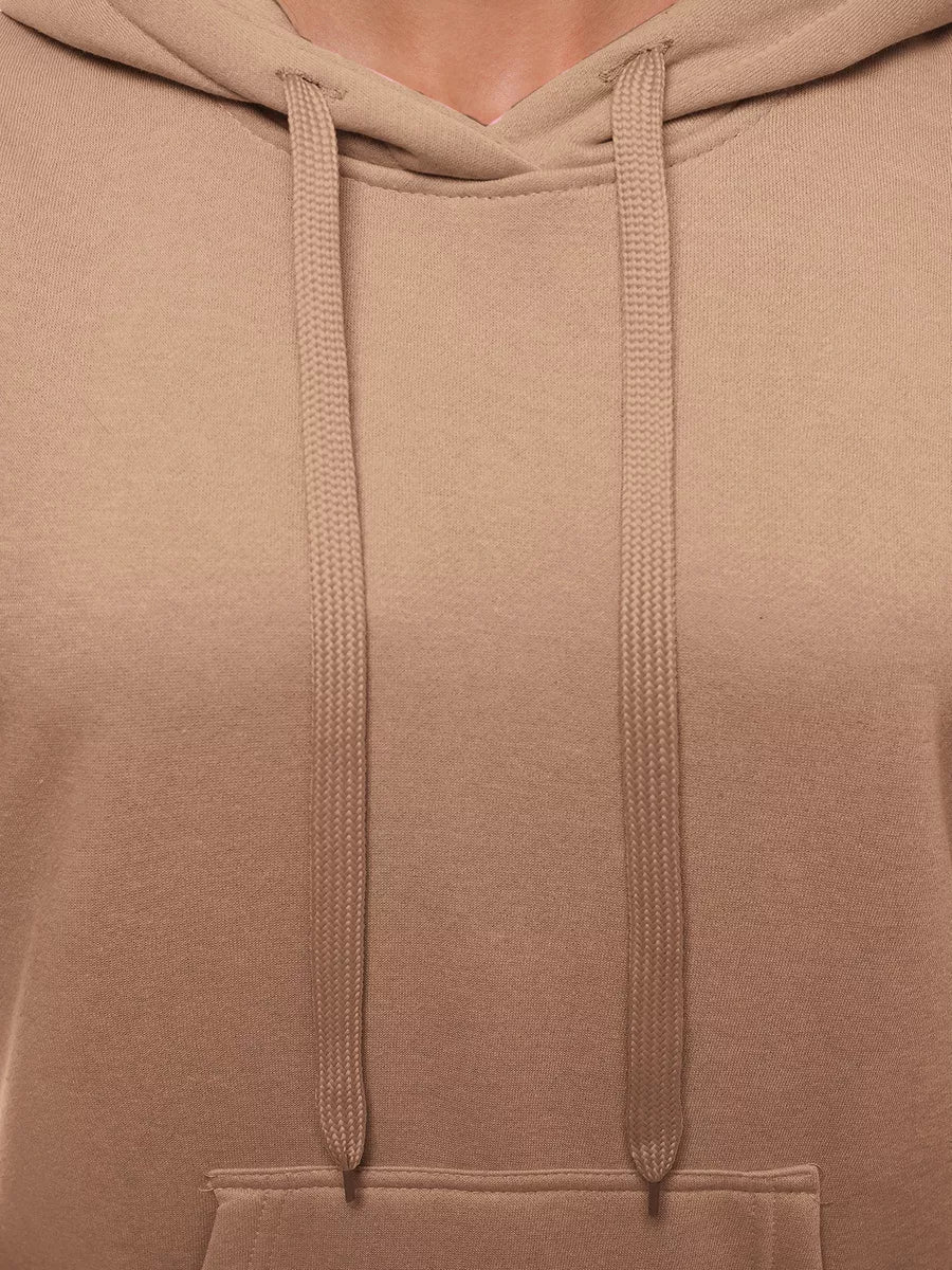 Sieviešu brūna kleita ar kapuci Megan