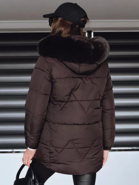 Sieviešu brūna ziemas jaka Lota