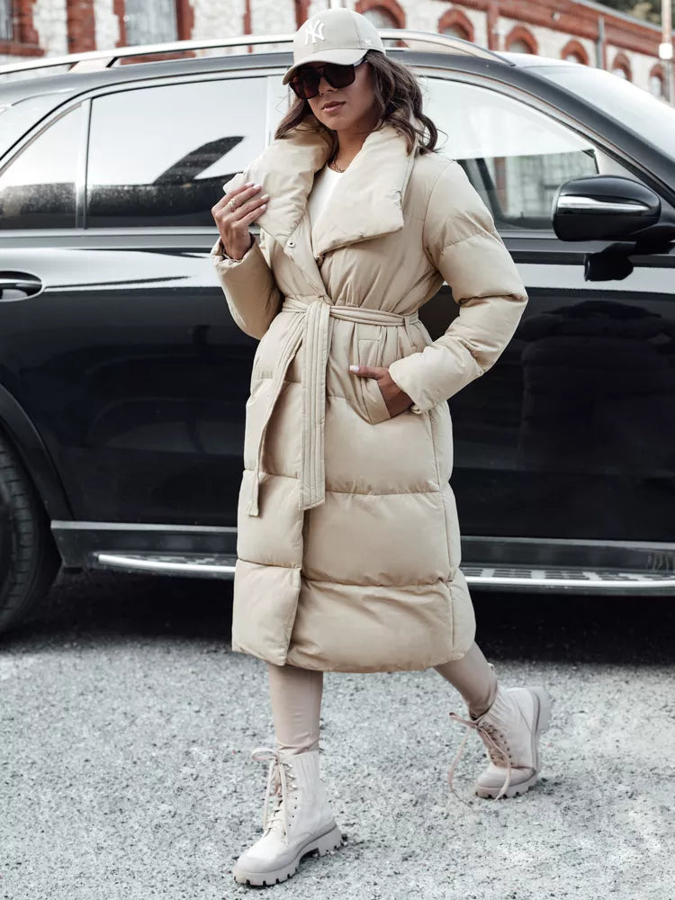 Sieviešu brūna stepēta jaka Favi