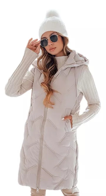 Sieviešu brūna garā veste Lino