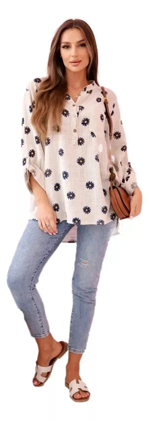 Sieviešu gaiši haki krāsas blūze Dorsi