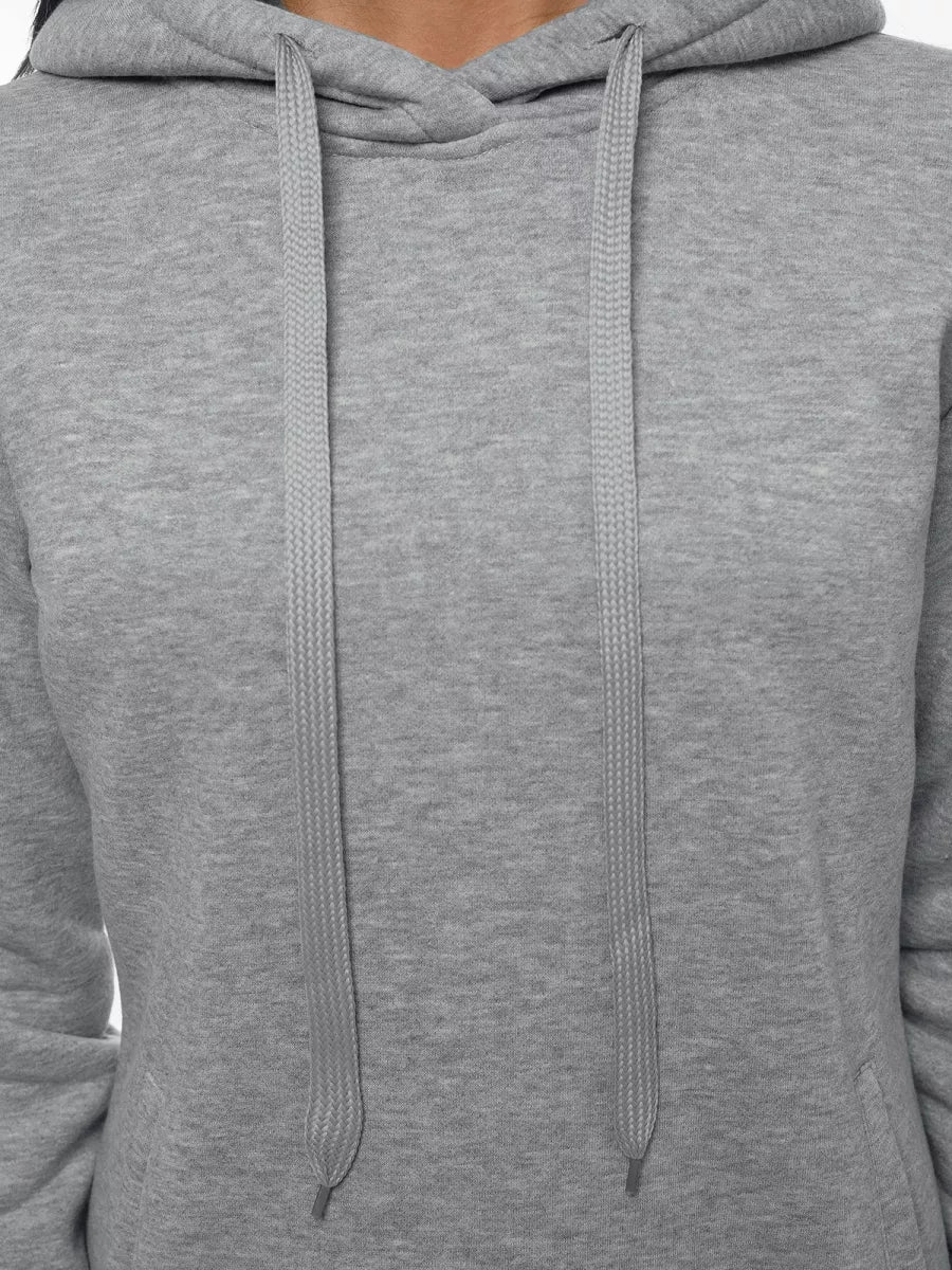 Sieviešu gaiši pelēka kleita ar kapuci Margaret