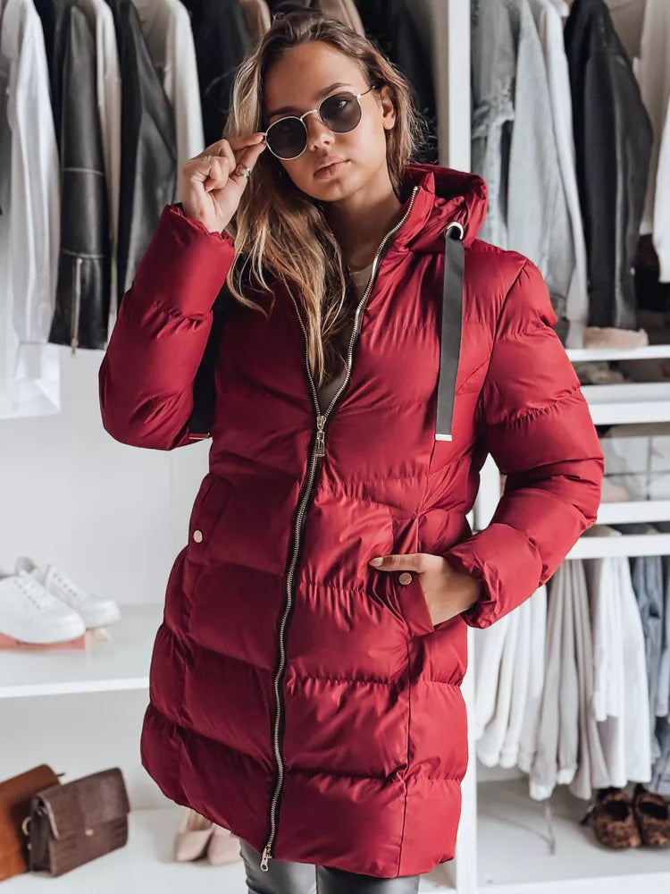 Sieviešu bordo krāsas ziemas jaka Gabriel